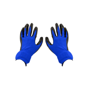 GUANTE NITRILO AZUL CON NEGROS CORONA