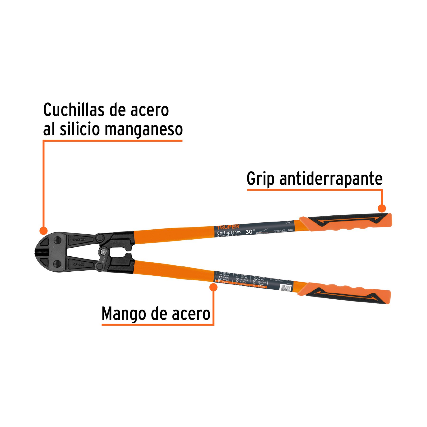 Cortapernos 30", profesional, TRUPER - Imagen 4