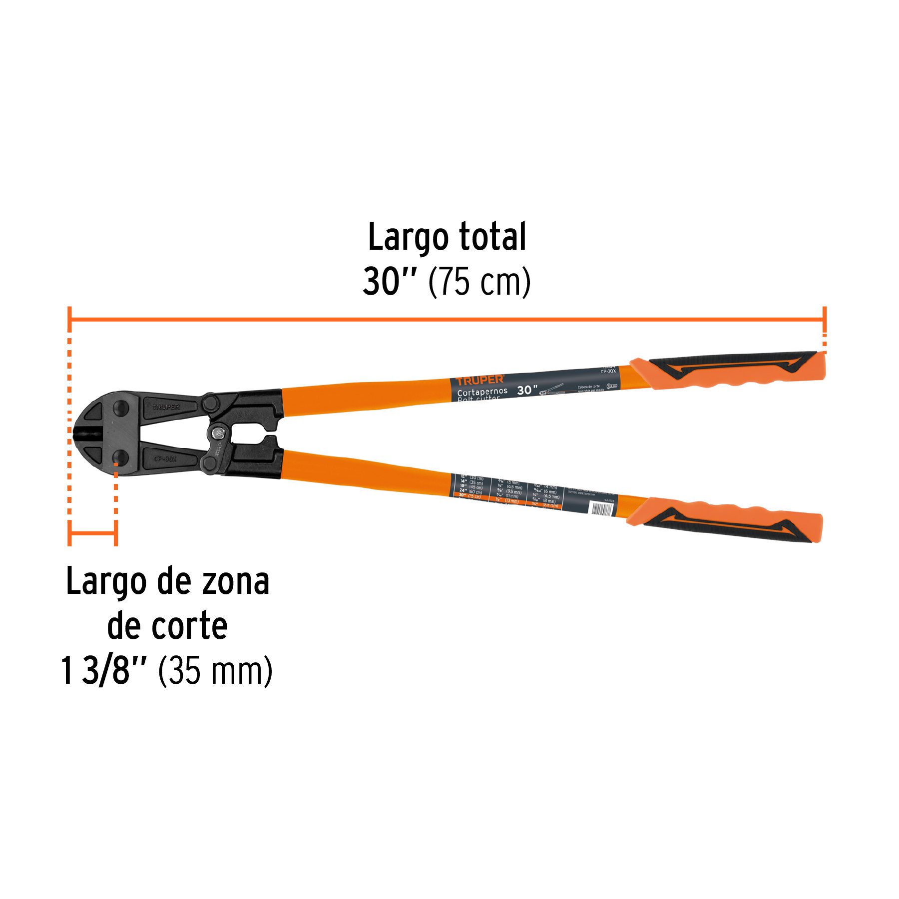 Cortapernos 30", profesional, TRUPER - Imagen 2