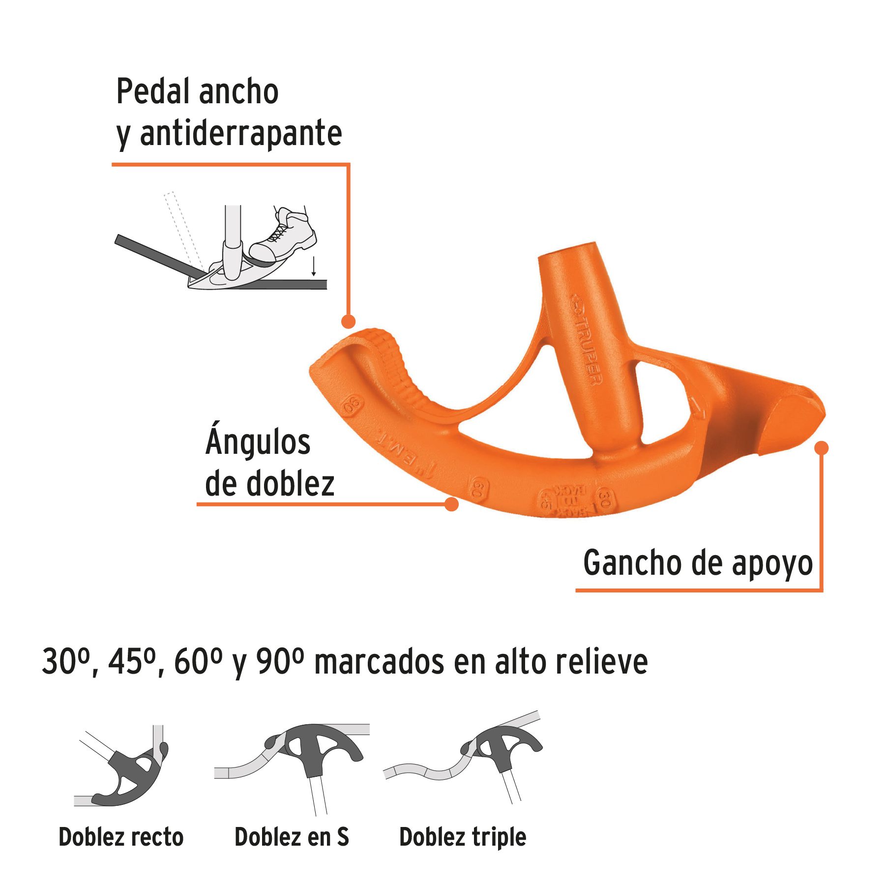 Doblador de tubo conduit 1", Truper - Imagen 4