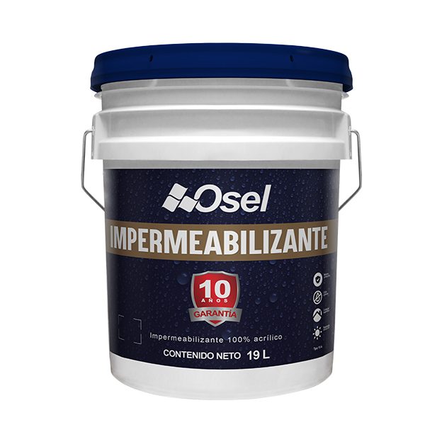 Impermeabilizante 100% Acrílico Osel 10 años (color rojo)