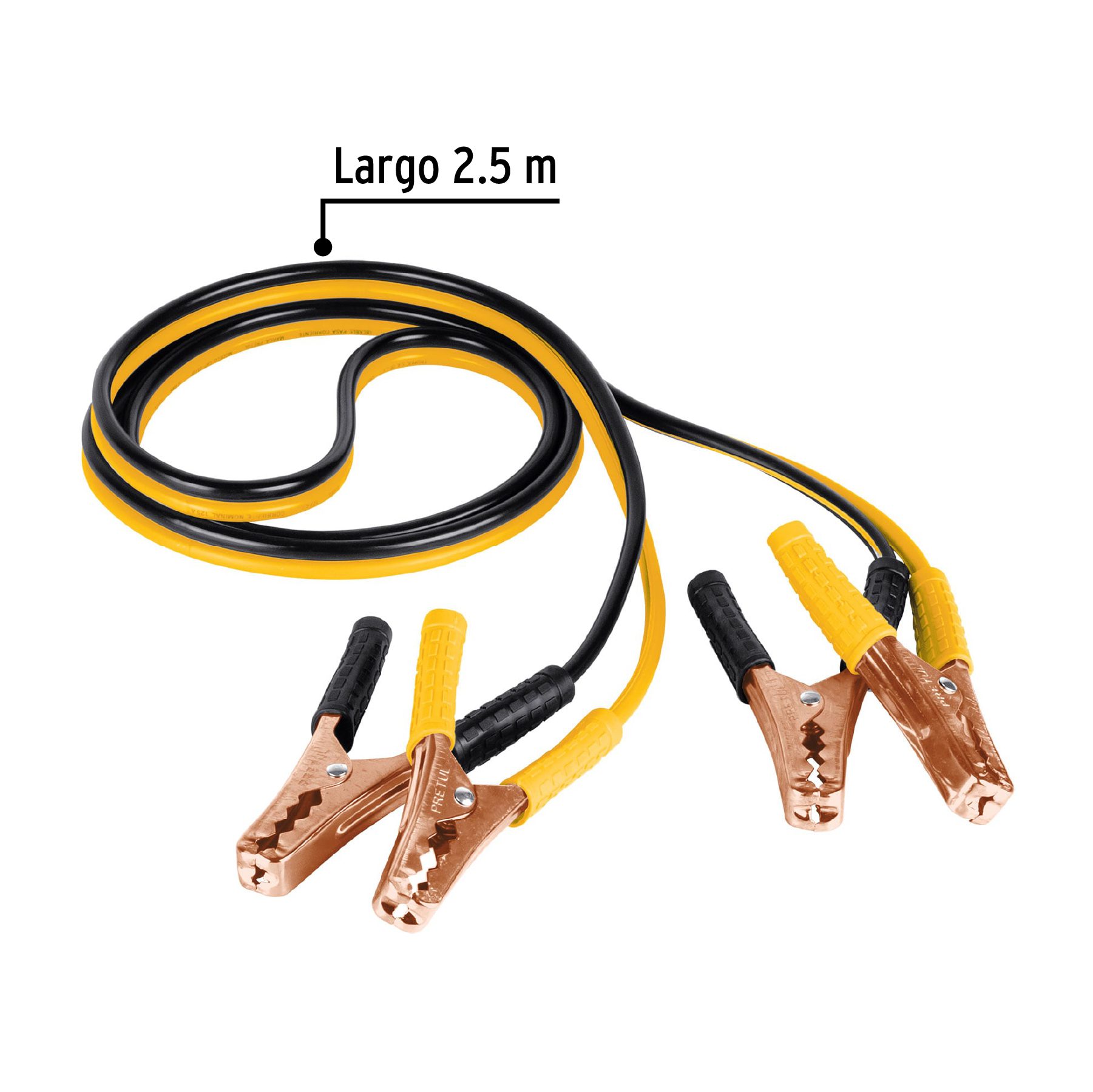 Cables pasa corriente 2.5m, 125 A, 10 AWG, con funda, Pretul - Imagen 3