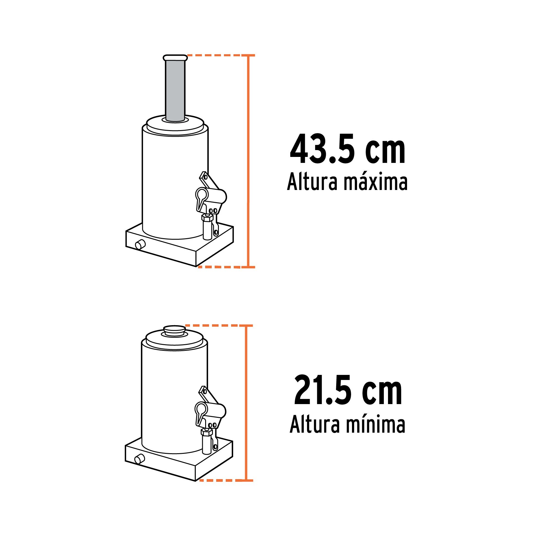 Gato hidráulico de botella de 6 Ton, Truper - Imagen 3