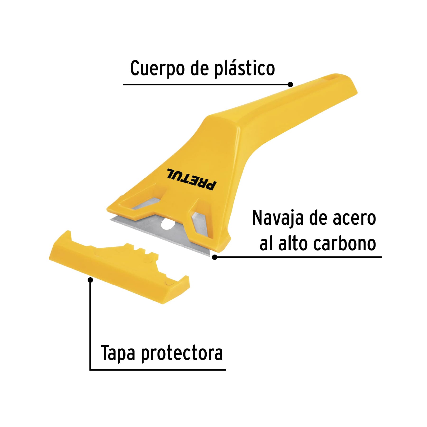 Raspador plástico con cuchilla de 2-3/8", PRETUL - Imagen 2
