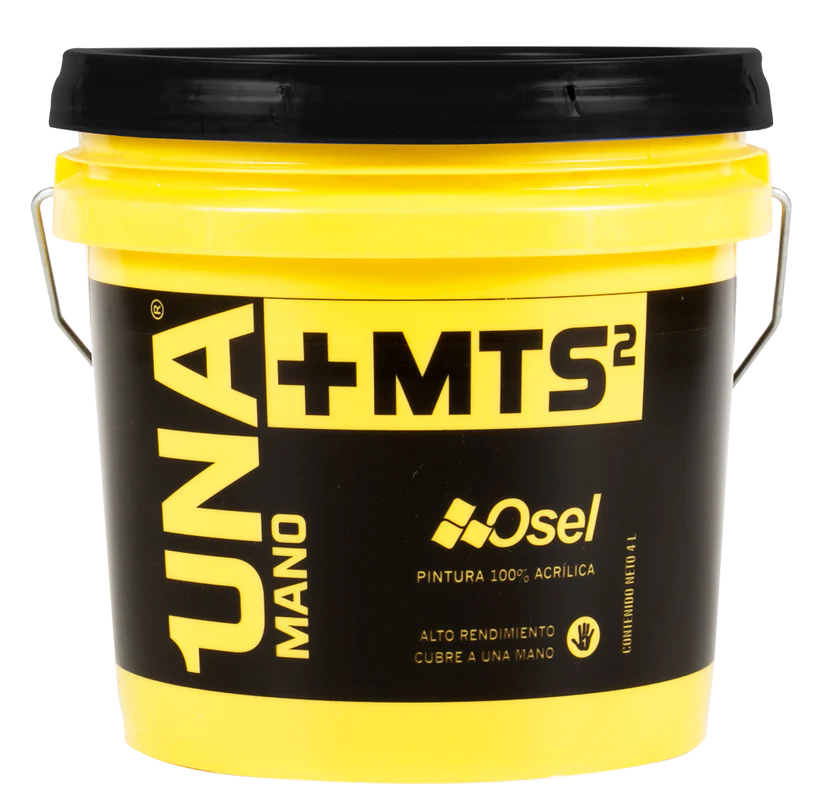 Pintura 100% acrílica UNA MANO Osel – Blanco 4L