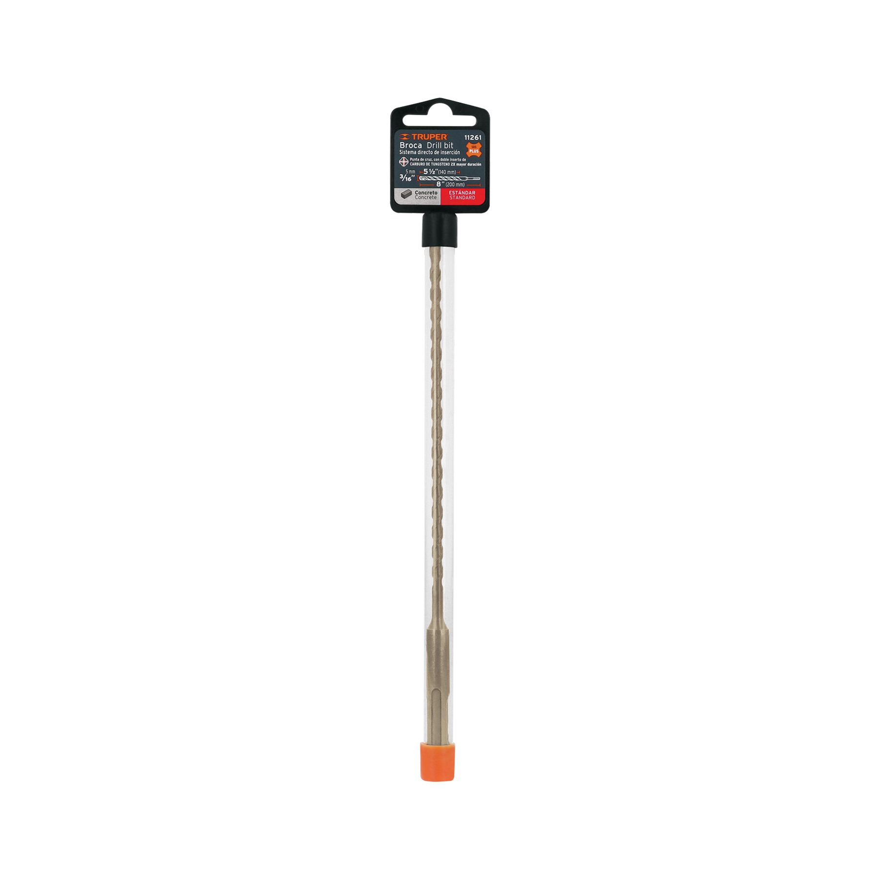 Broca SDS Plus 3/16 x 8", Truper - Imagen 2