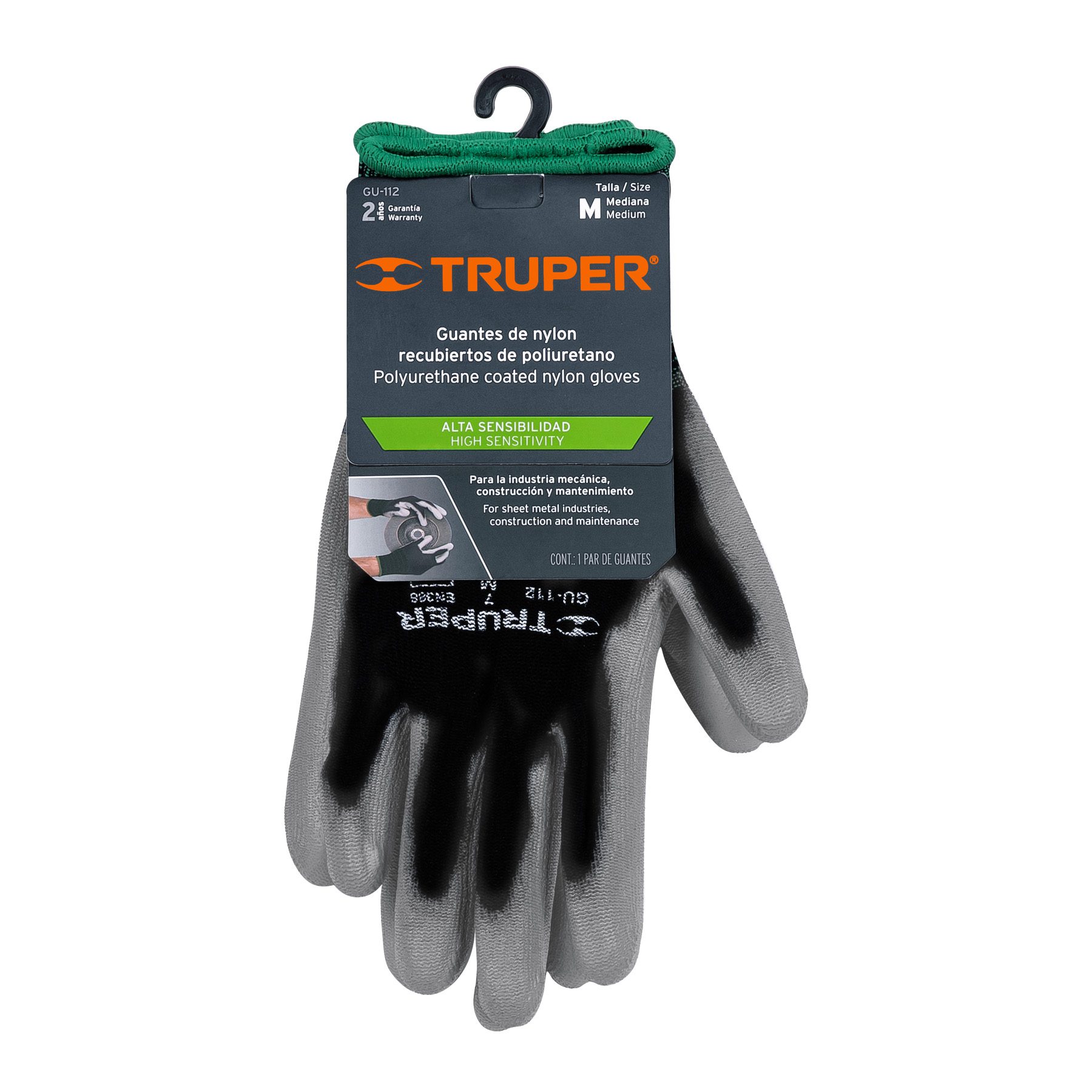Guantes de nylon recubiertos de poliuretano, M, TRUPER - Imagen 2