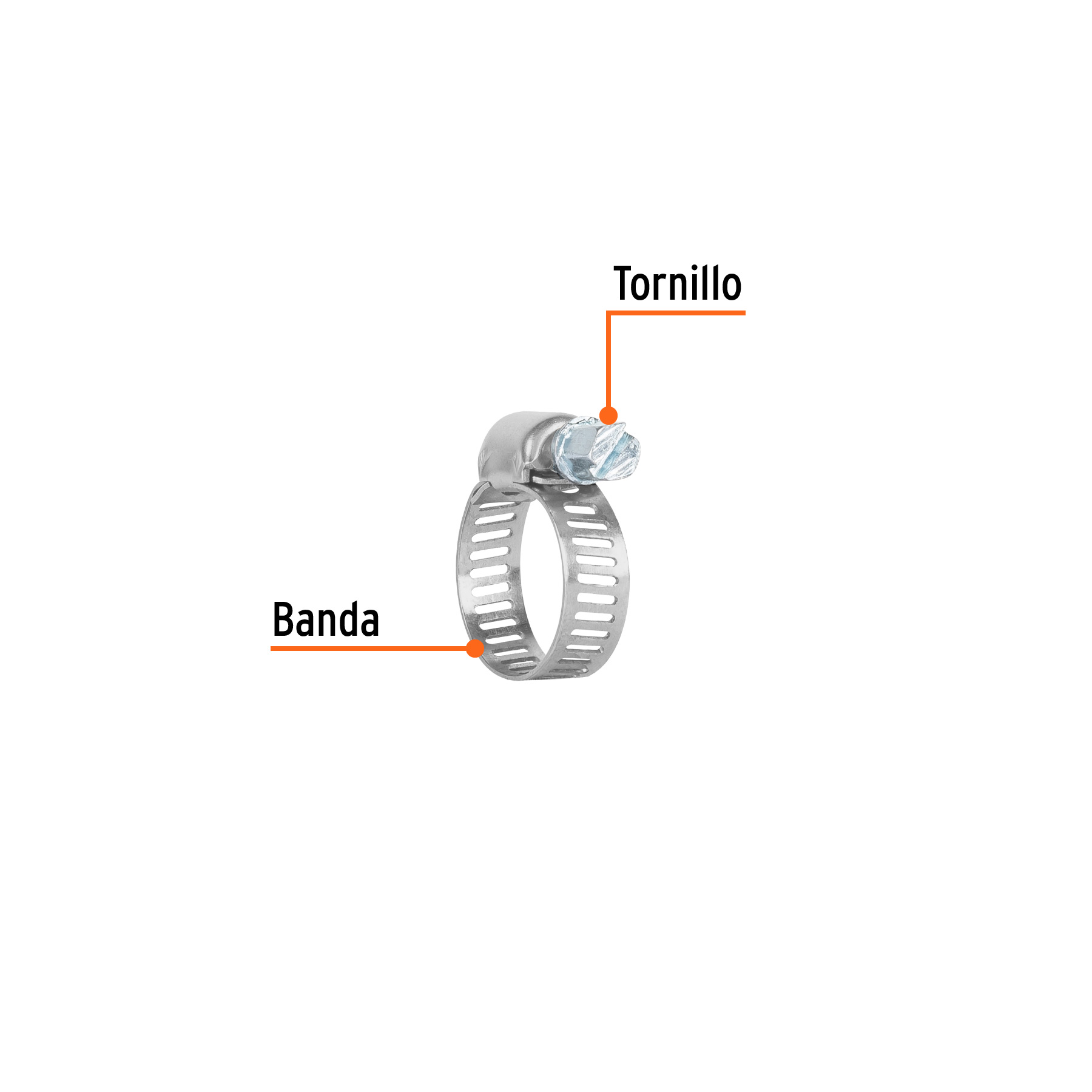Bolsa c/4 mini abrazaderas sin fin # 6, 1/2 - 3/4", Truper - Imagen 4