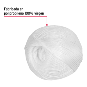 Rollo de rafia de 230 m color blanco calibre 2.2 g/m, Truper