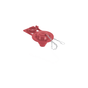 Sapo 2" para WC, silicona, rojo, cadena inox, Truper